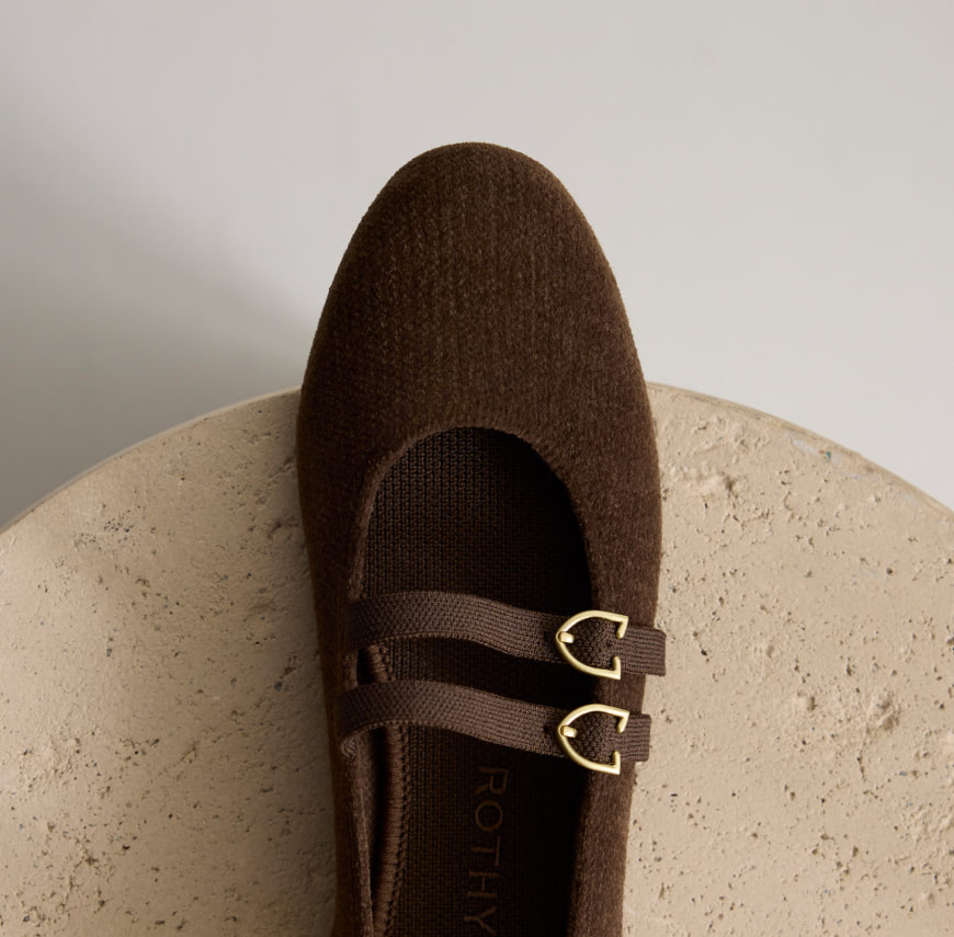 Close up shot of The Double Buckle Mary Jane in ReVelvet Bistro.