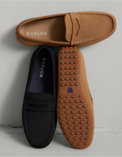 Collection shot of The Ravello Penny Loafer in ReVelvet Russet, and ReVelvet Black.
