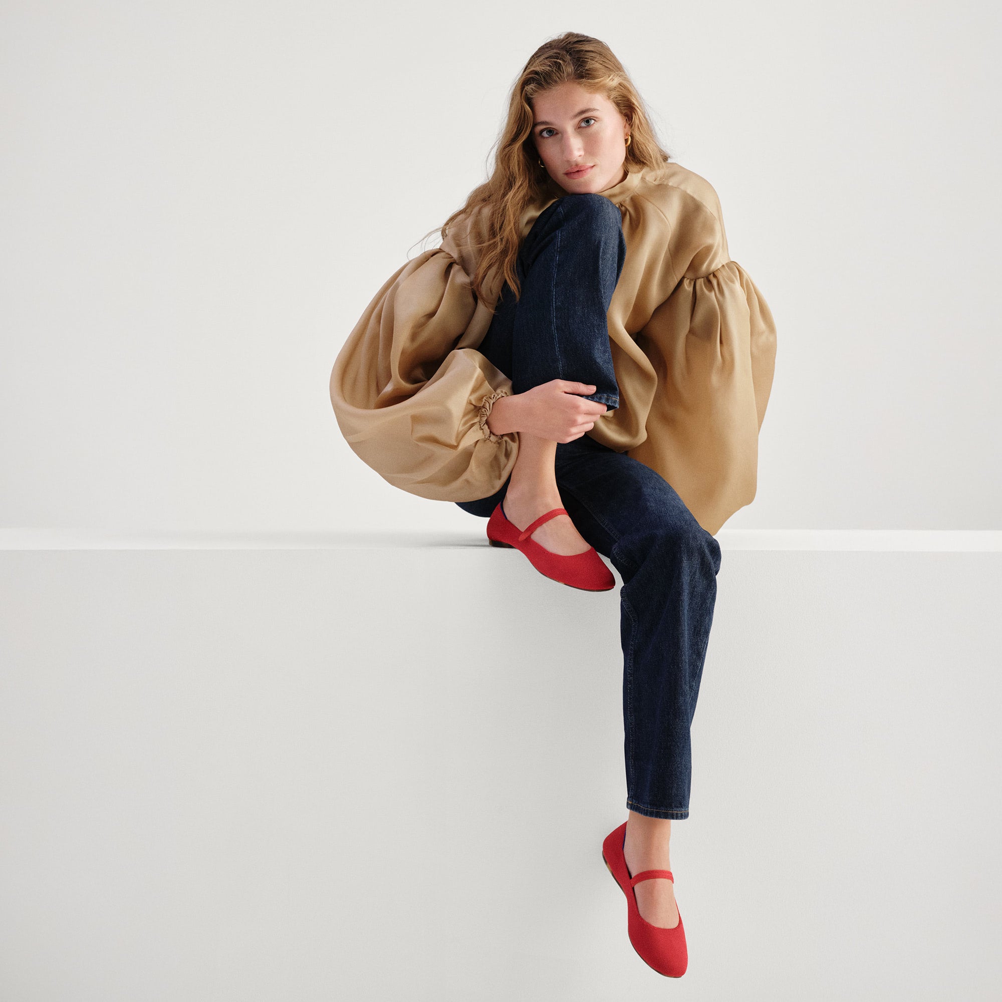 The Square Mary Jane in Lollipop Red | Rothy's