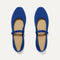 The Square Mary Jane in Cobalt Blue shown from the top. 