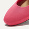 Top view of the square toe and rounded vamp of The Square Mary Jane in Soiree Pink. 