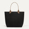 PDP |The Lightweight Tote in Black Portobello shown from the front.