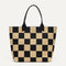 PDP |The Lightweight Tote in Checker Classic shown from the front.