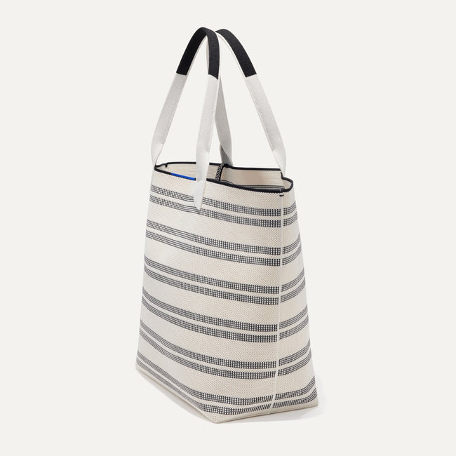 The Lightweight Tote in Polar Stripe shown in diagonal view. 