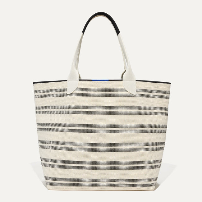 The Lightweight Tote in Polar Stripe shown from the front. 