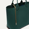 The Lighweight Tote in Rainstorm Green shown with its handy key leash.