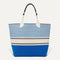 The Lightweight Tote in Sailboat Blue shown from the front. 