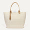 PDP |The Lightweight Tote in Ivory Perf shown from the front.