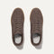 A pair of The Merino RS01 Sneaker in Timber Brown shown from the top.