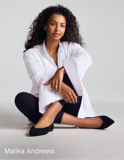 Malika Andrews wearing The Point III in Black.