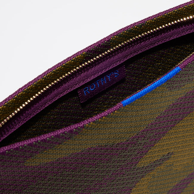 The Wristlet in Legacy Camo interior view with Rothy's halo detail.