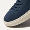 Close up of the toe and stitching details of The RS02 Sneaker in Navy.