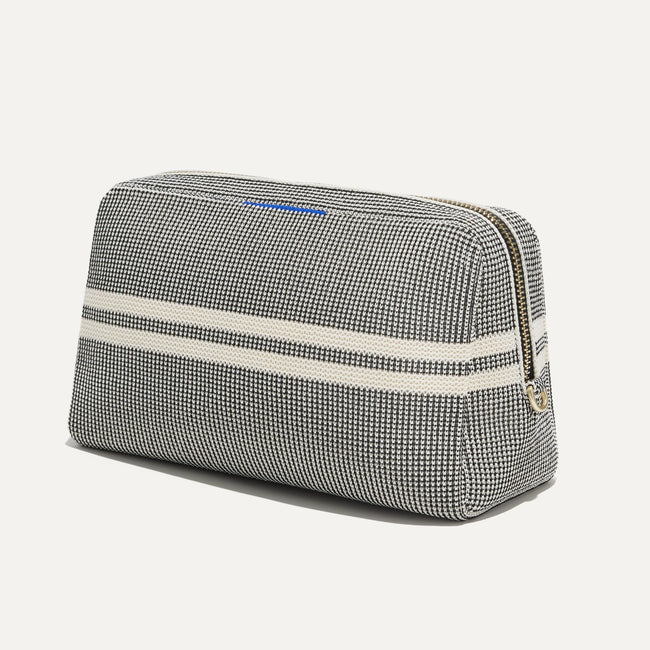 The Universal Pouch in Polar Stripe shown at a diagonal view from the right.