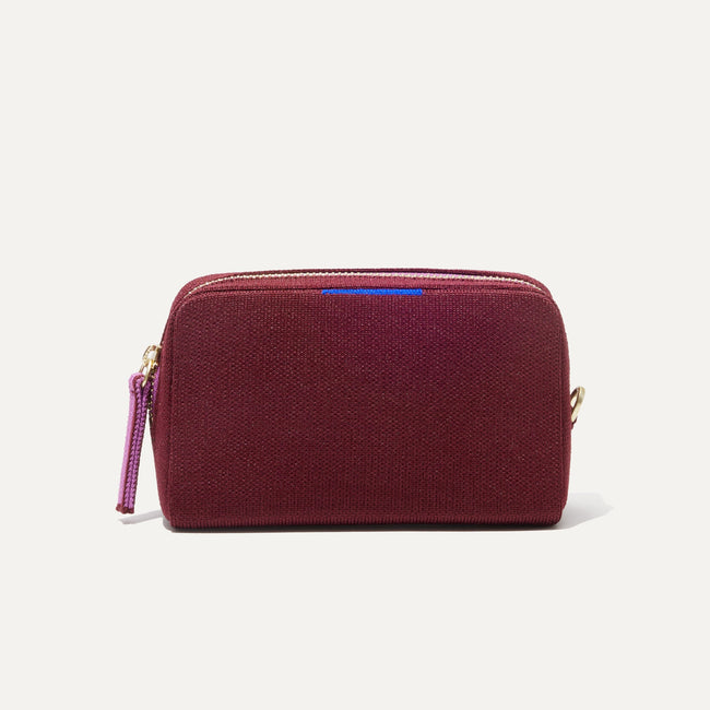 The Mini Universal Pouch in Collegiate Currant shown from the front.