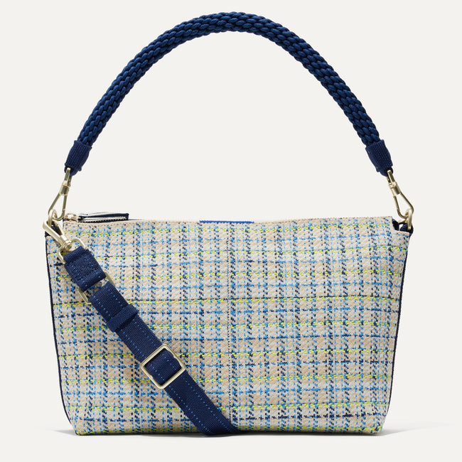 The Daily Crossbody Bag in Spring Tweed shown from the front.