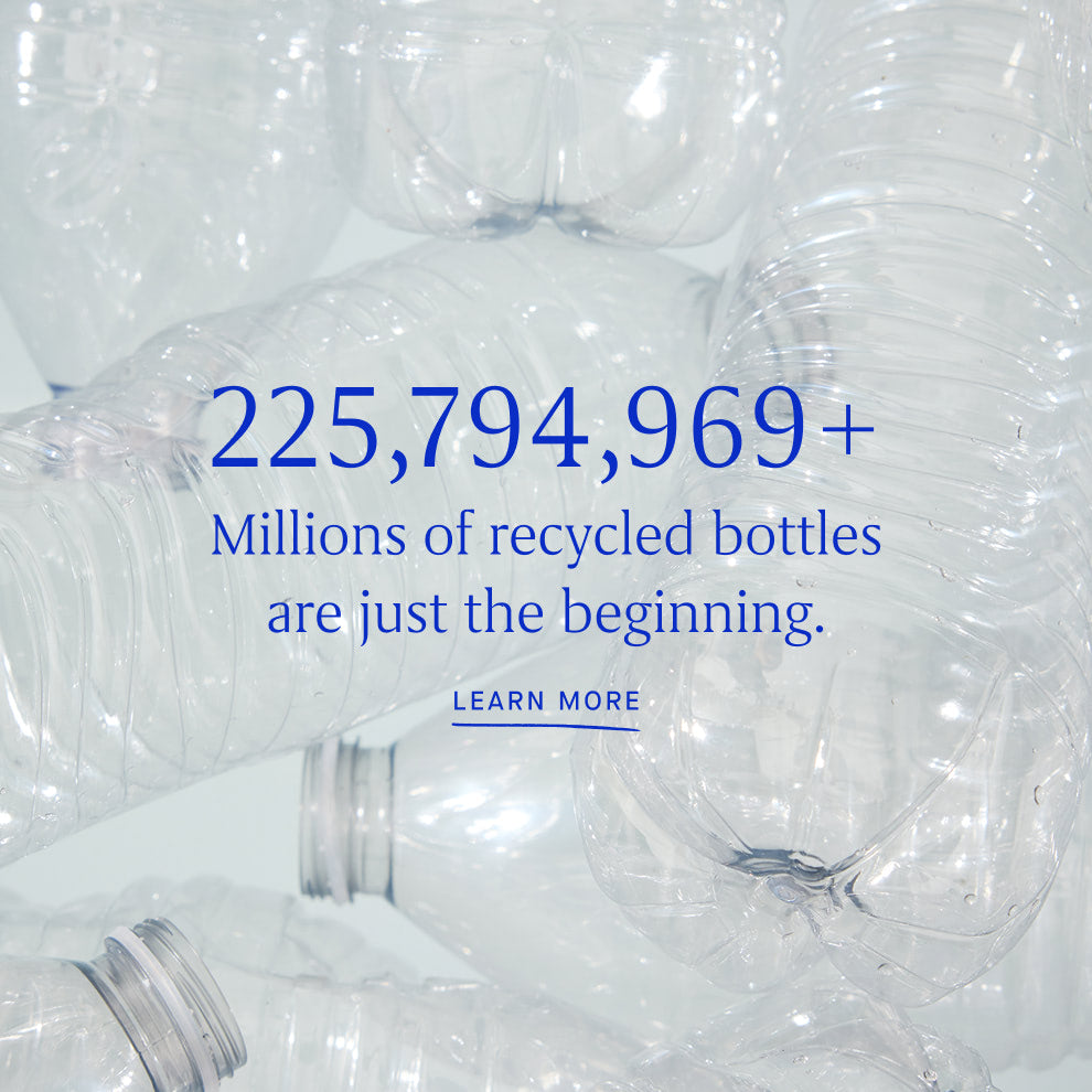 Image with text 225,794,969+ Millions of recycled bottles are just the begging. Learn More.