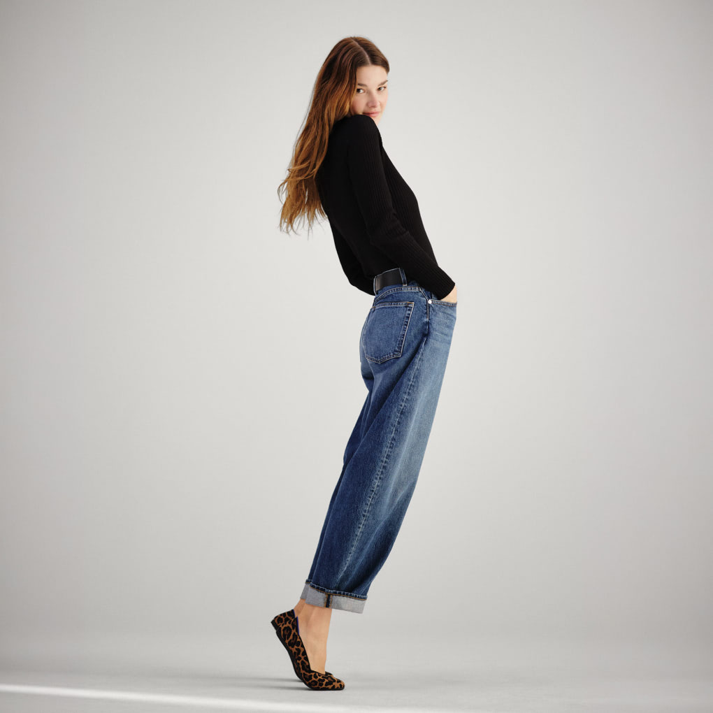 The Square Mary Jane in Wren Micro Check | Rothy's