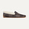 The Men's Slipper in Brown Buffalo Check shown from the side. 
