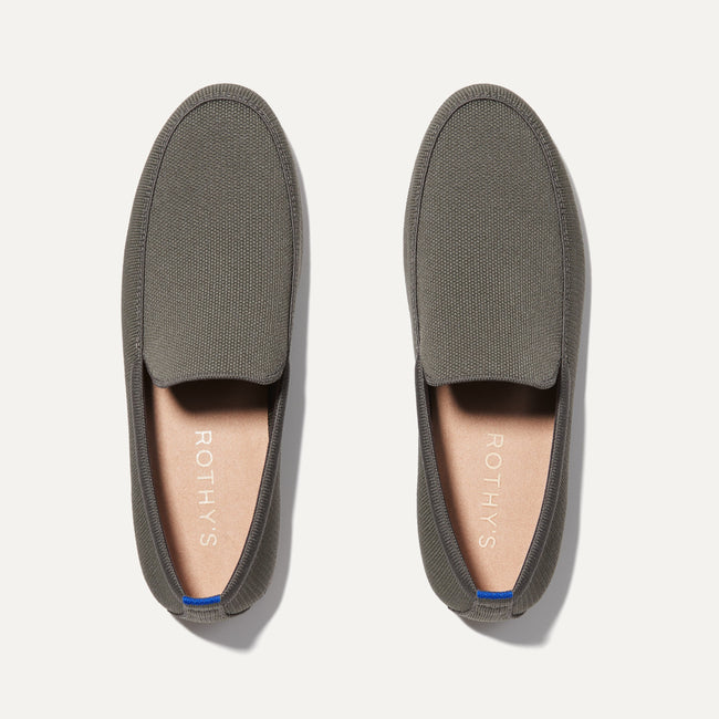 The Ravello Loafer in Dusk Grey shown from the top.