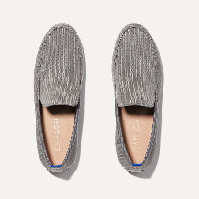 The Ravello Loafer in Fog Grey shown from the top.
