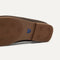 Outsole of The Ravello Loafer in Dark Bistro shown from below, in diagonal view.