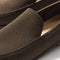 Close up of the toe and vamp of The Ravello Loafer in Dark Bistro.