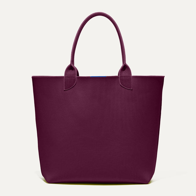 The Reversible Lightweight Tote in Collegiate Currant shown from the front.