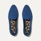 The Almond Loafer in Azure Blue shown from the top. 