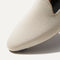 Close up of the toe and vamp of The Almond Loafer in Vanilla Bean. 