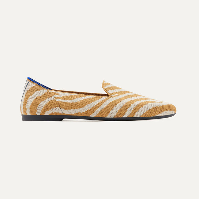 The Almond Loafer in Brown Zebra shown from the side.