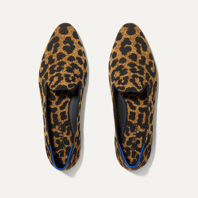 The Almond Loafer in Classic Leopard shown from the top. 