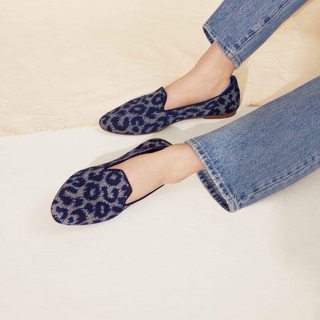 Almond Toe Penny Loafer in Indigo Cat | Women's Shoes | Rothy's