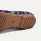 The sole of The Almond Loafer in Indigo Cat shown in diagonal view.