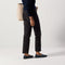 Alternate view of a model wearing The Almond Loafer in Navy Twill. 