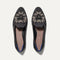The Almond Loafer in Obsidian shown from the top. 