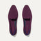 The Almond Loafer in Plum Twill shown from the top. 