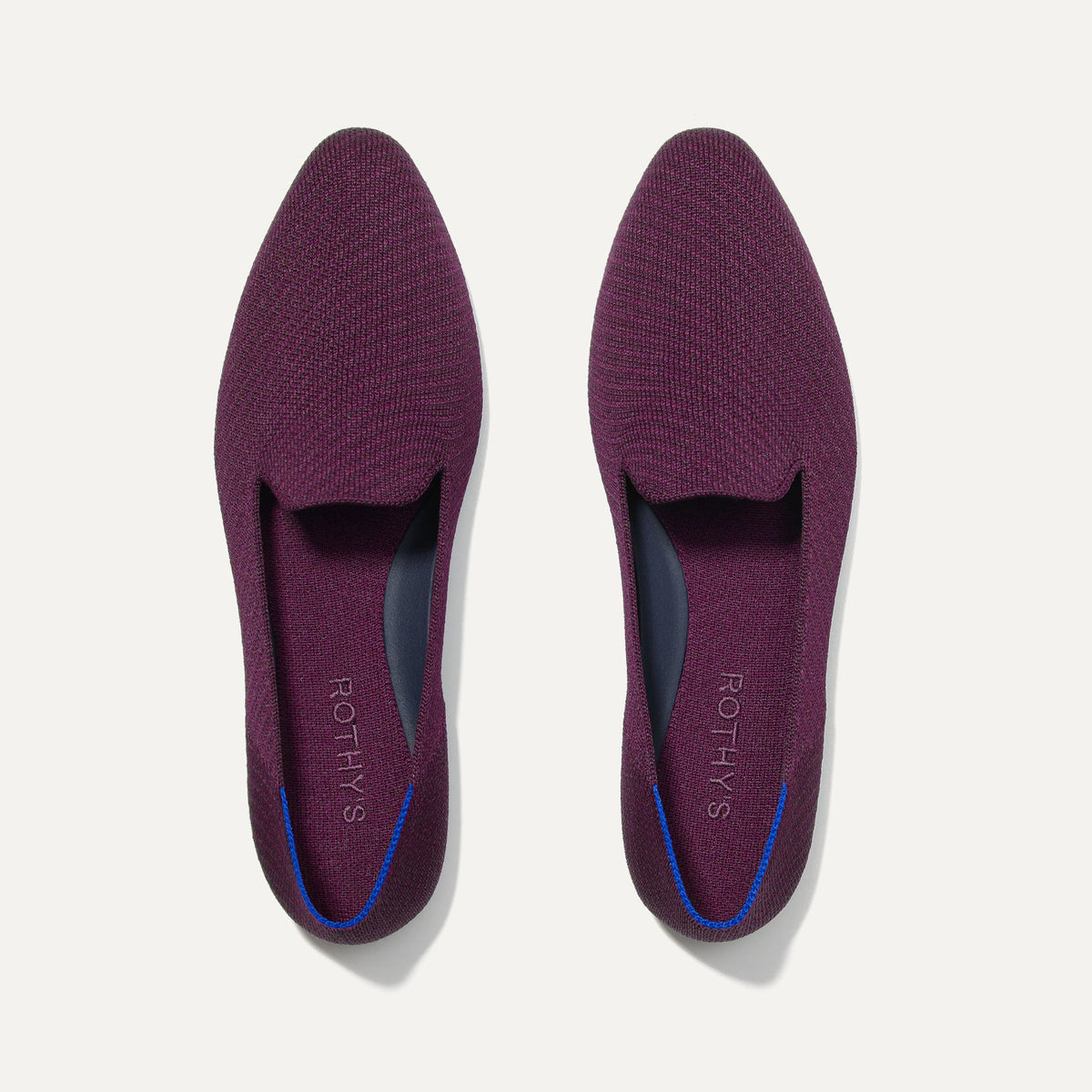 Almond Toe Penny Loafer in Plum Twill | Women's Shoes | Rothy's