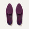 The Almond Loafer in Quilted Plum shown from the top. 