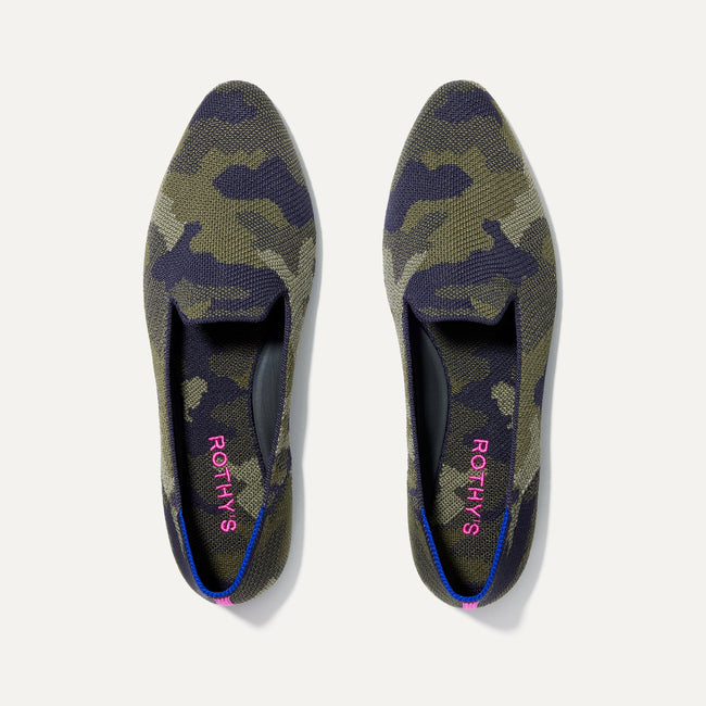 The Almond Loafer in Spruce Camo shown from the top. 