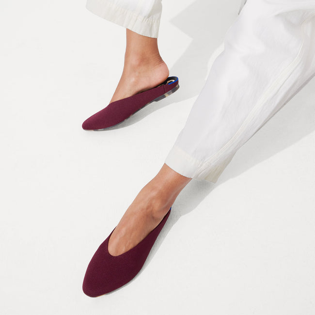 hover | Model wearing The Almond Demi in Black Cherry.