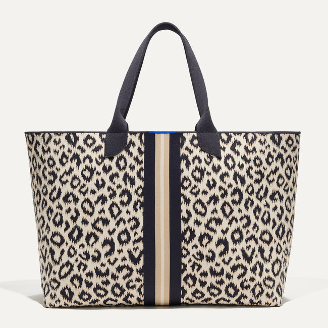 The Lightweight Mega Tote in Sandy Cat, shown from the from the front.