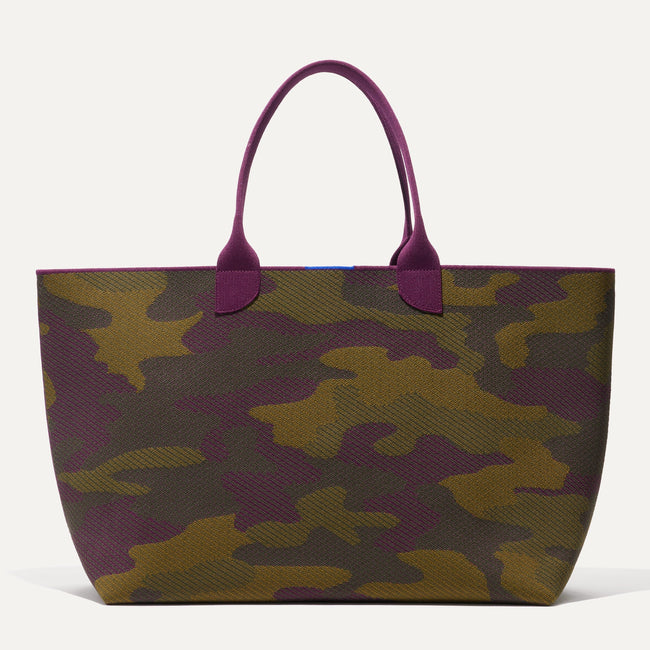 The Lightweight Mega Tote in Legacy Camo, shown from the from the front.