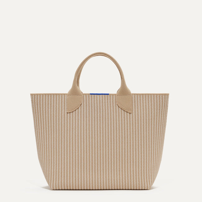 The Lightweight Petite Tote in Brown Sugar, shown from the front. 