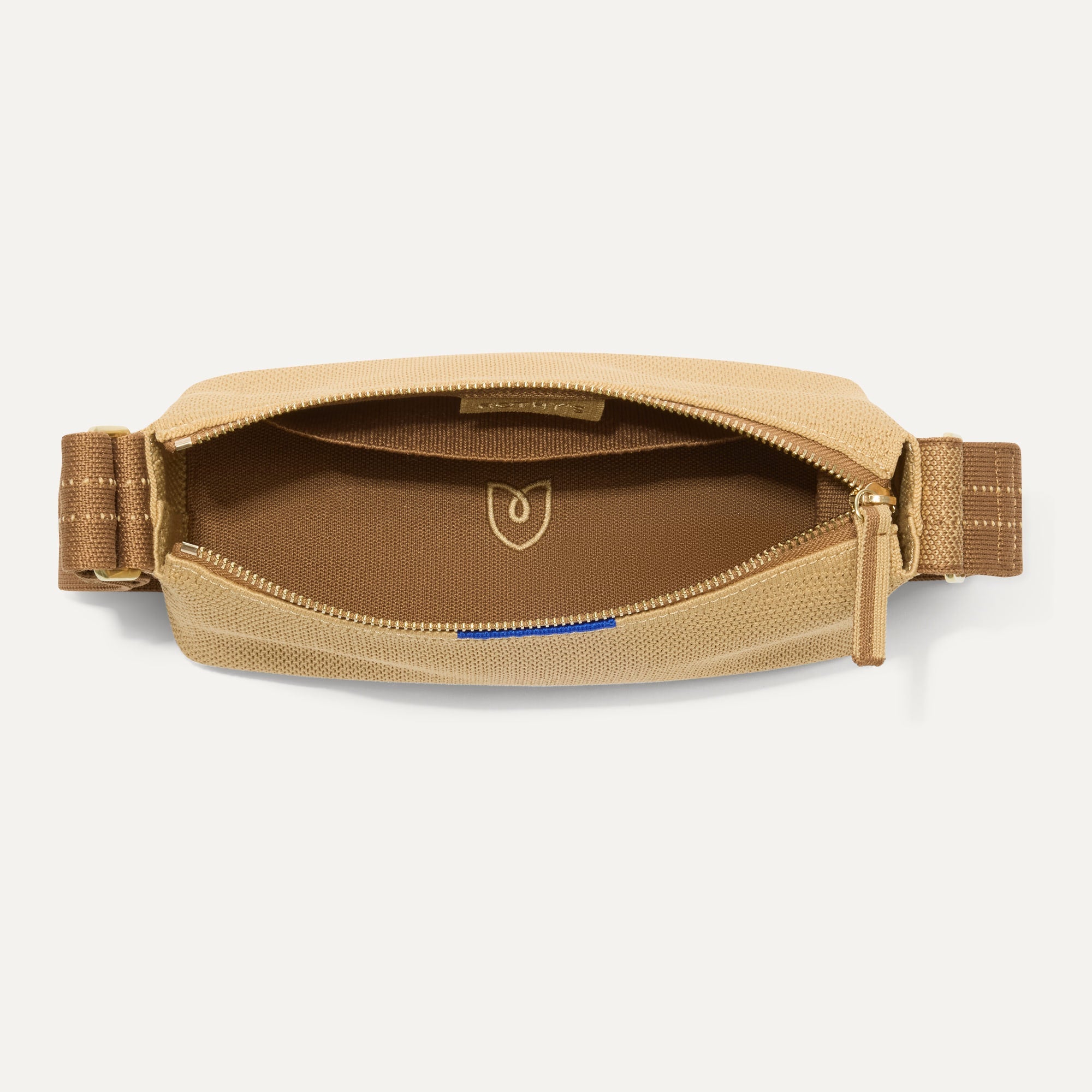 The Casual Crossbody in Brown Butter Raffia-Knit | Rothy