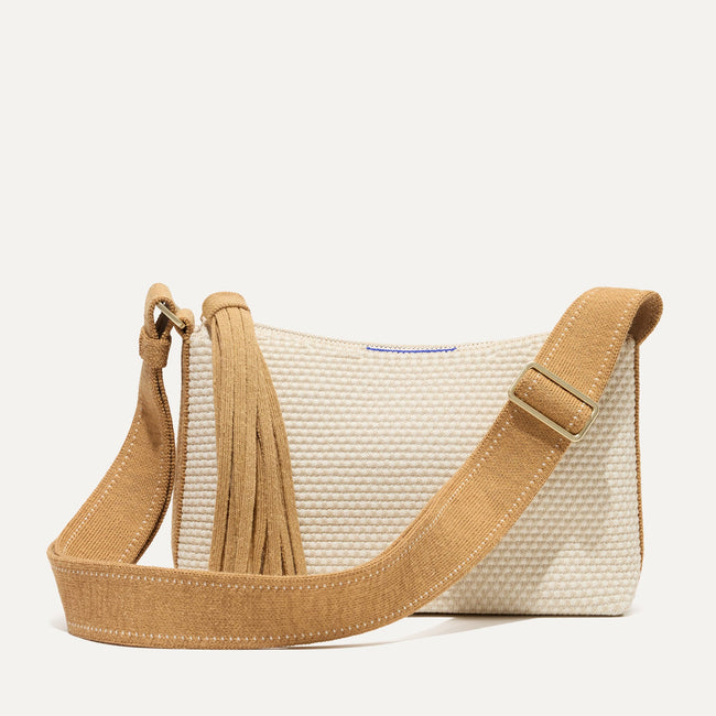The Casual Crossbody in Coconut, shown from the front.