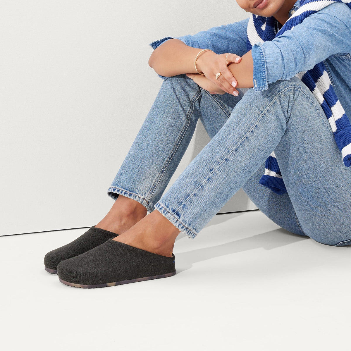 Women's Wool Clogs in Soft Black | Rothy's