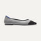 The Point II in Pebble Herringbone shown from the side. 