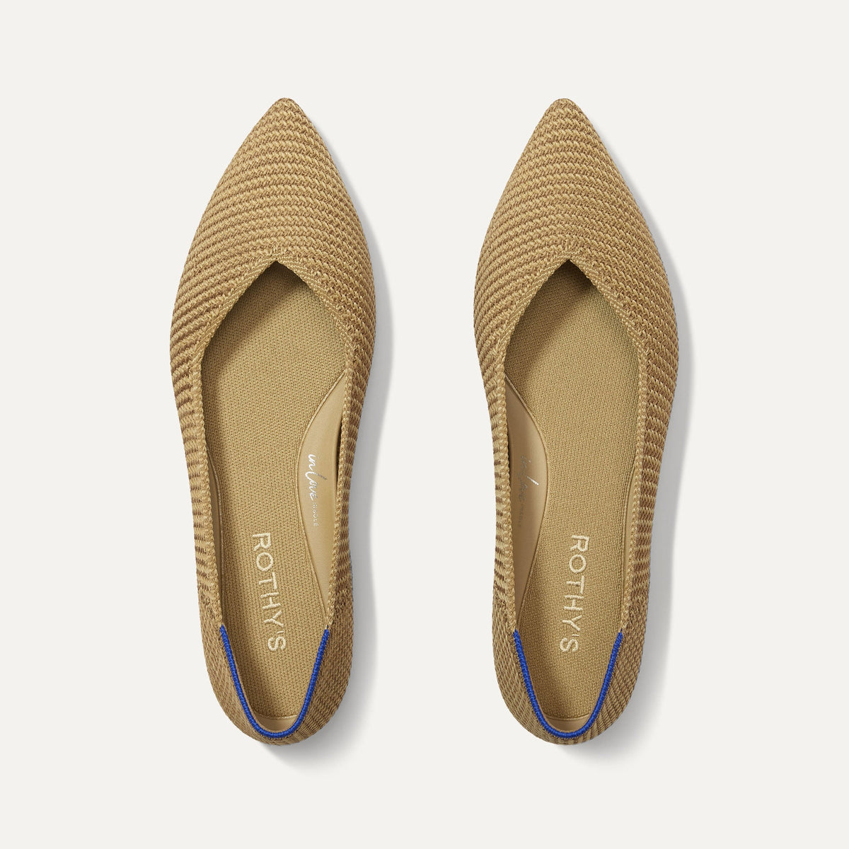 The Point II in Tan Woven shown from the top.