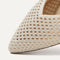 Close up of The Point II in Off White Mesh, shown in diagonal view. 