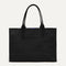PDP |The Classic Tote in Black Sand, shown from the front. 